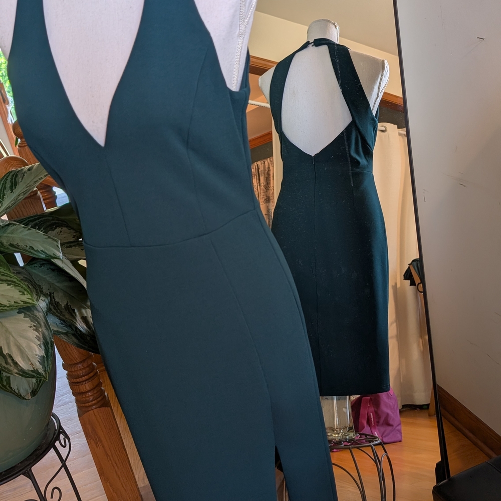 Lulu's Chic Backless Teal Dress